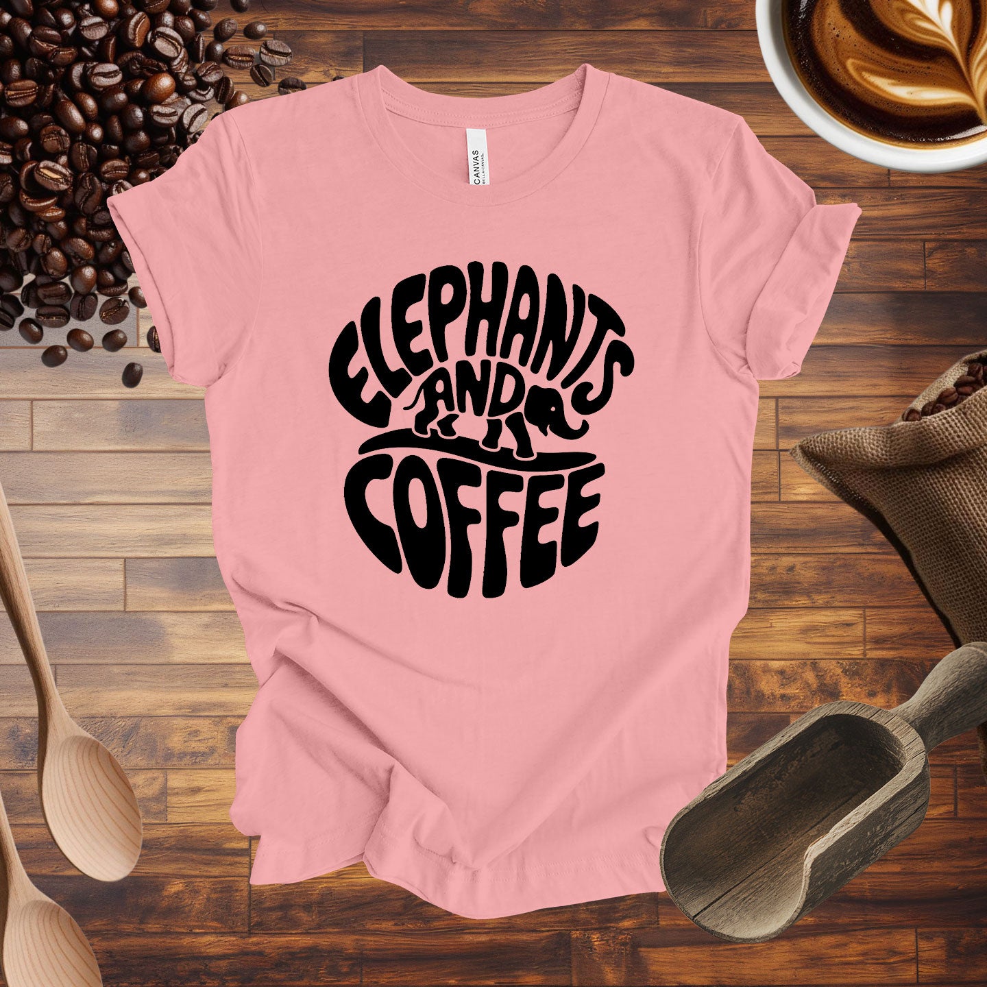 Elephants and Coffee Tee
