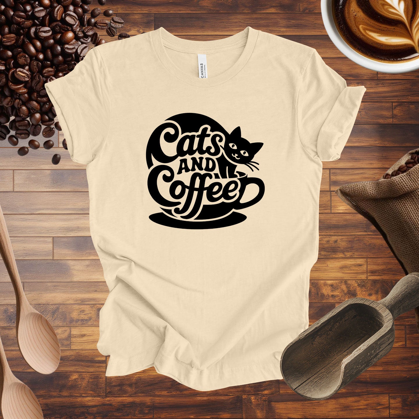Cats and Coffee Tee