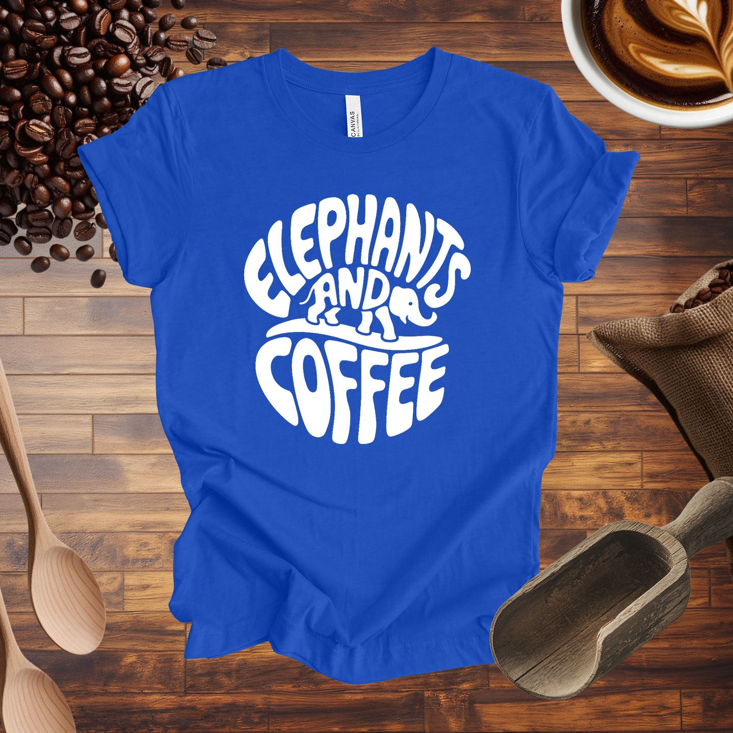 Elephants and Coffee Tee
